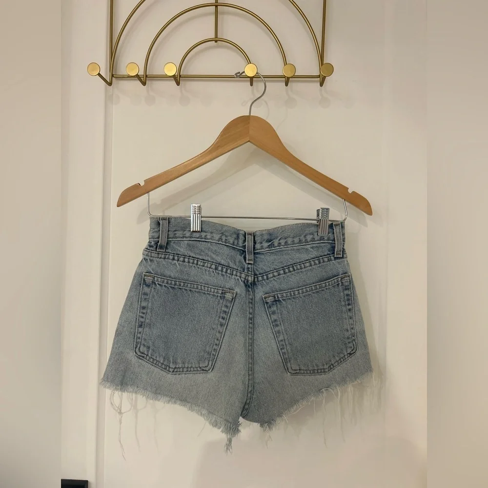VINTAGE Bluenotes Blue Jean Shorts Distressed Cut-Off Style - Picture 4 of 4